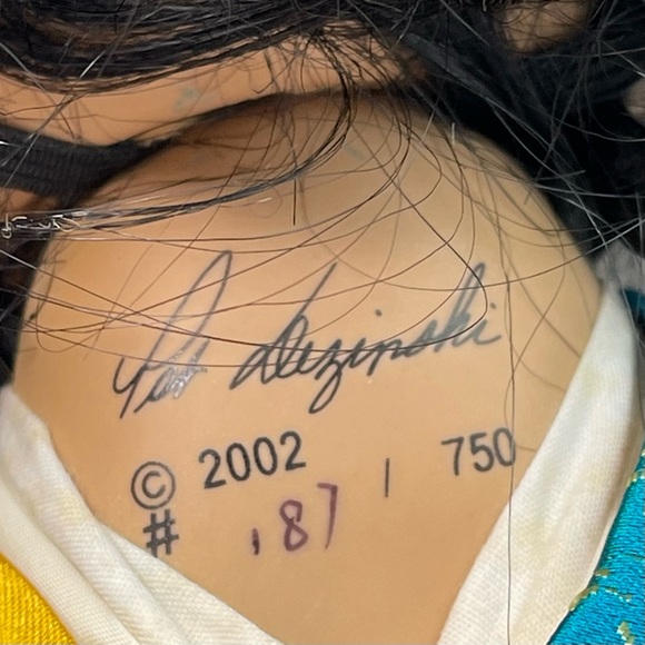 Rare Vintage Pat Dezinski Mei Su Asian Porcelain Doll Articulated Head Signed - Picture 3 of 16